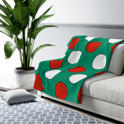 Bulgaria Retro Polka Dots Blanket Throw