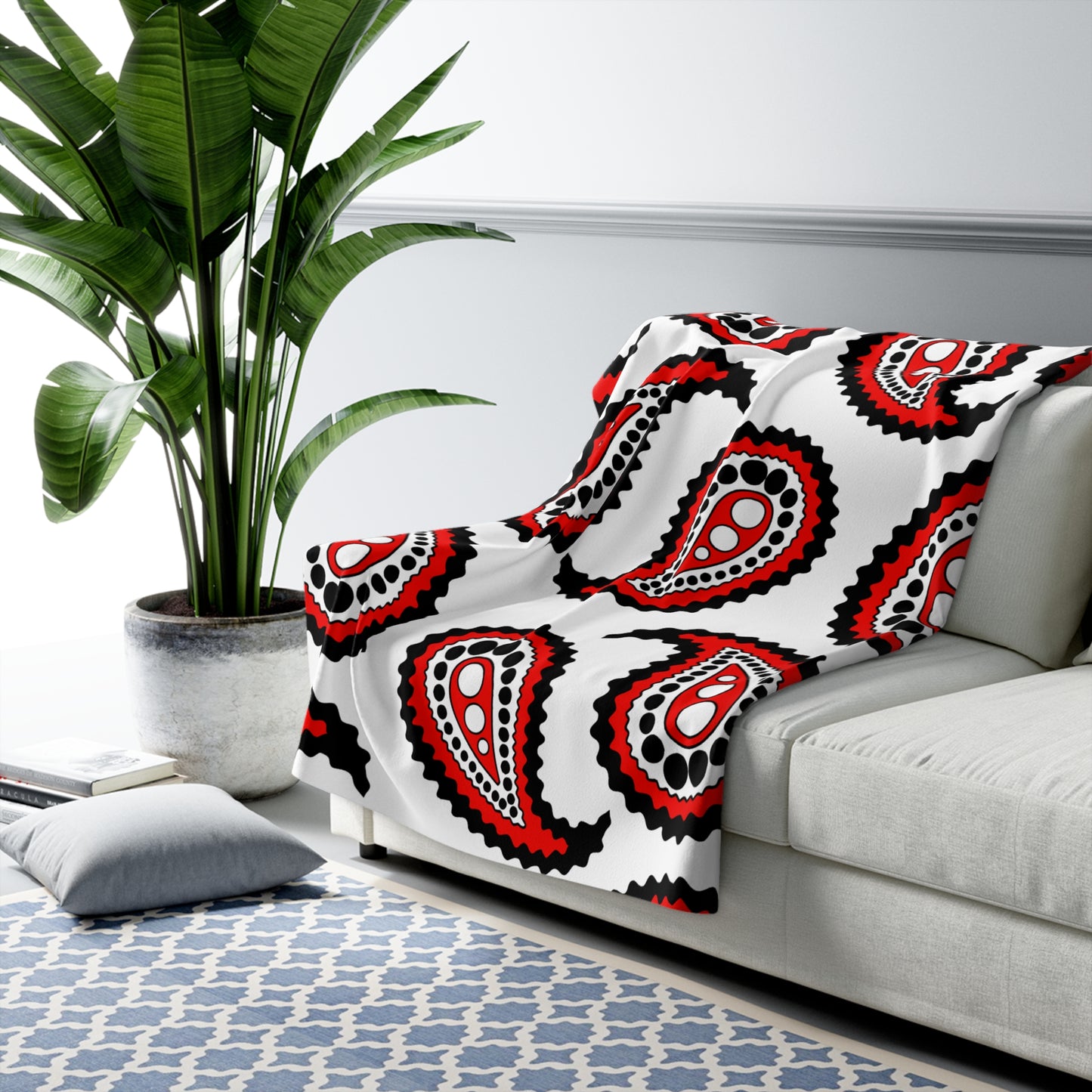 Yemen Retro Paisley Blanket Throw