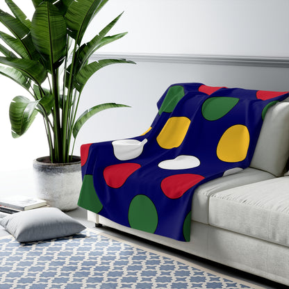 British Virgin Islands Retro Polka Dots Blanket Throw