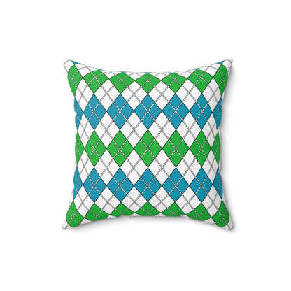 Uzbekistan Retro Argyle Cushion Pillow