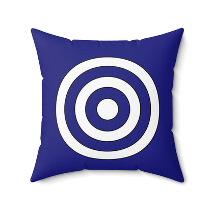 Navy Blue, White Retro Target Cushion Pillow