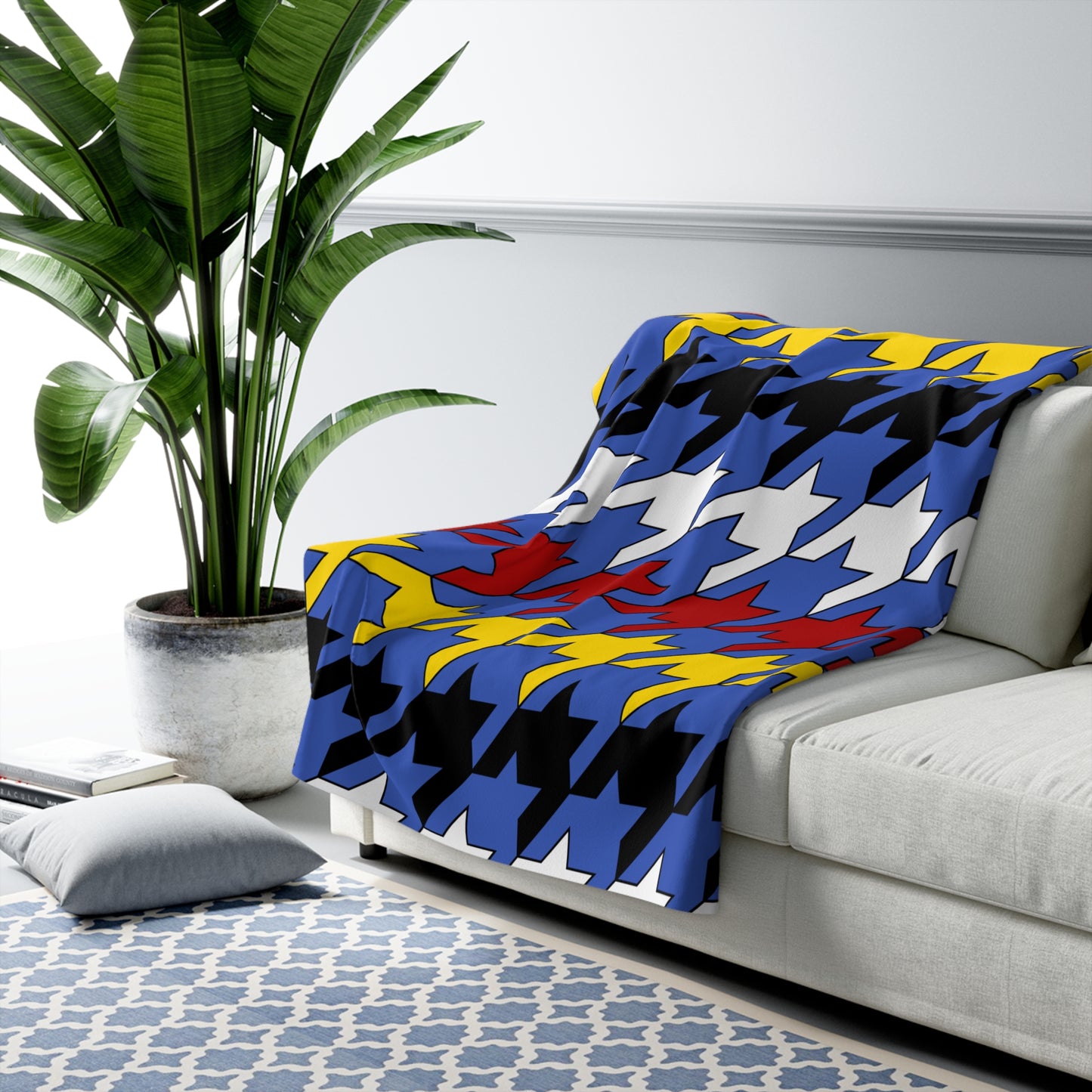 Eswatini Retro Houndstooth Blanket Throw