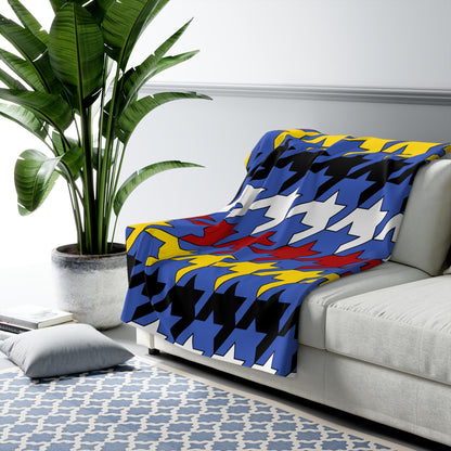 Eswatini Retro Houndstooth Blanket Throw