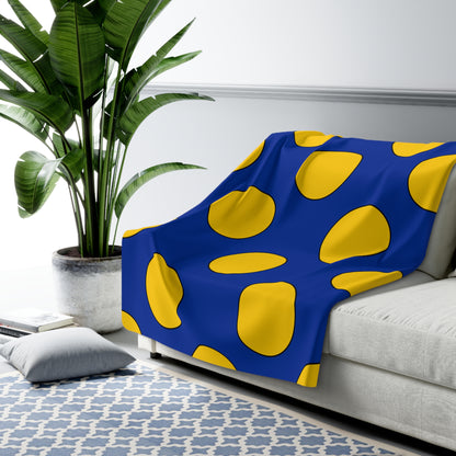 European Union Retro Polka Dots Blanket Throw