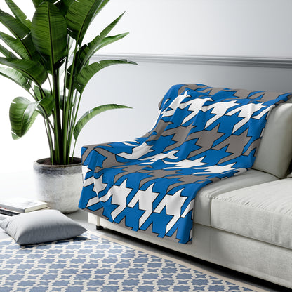 Northern Mariana Islands Retro Houndstooth Blanket Throw