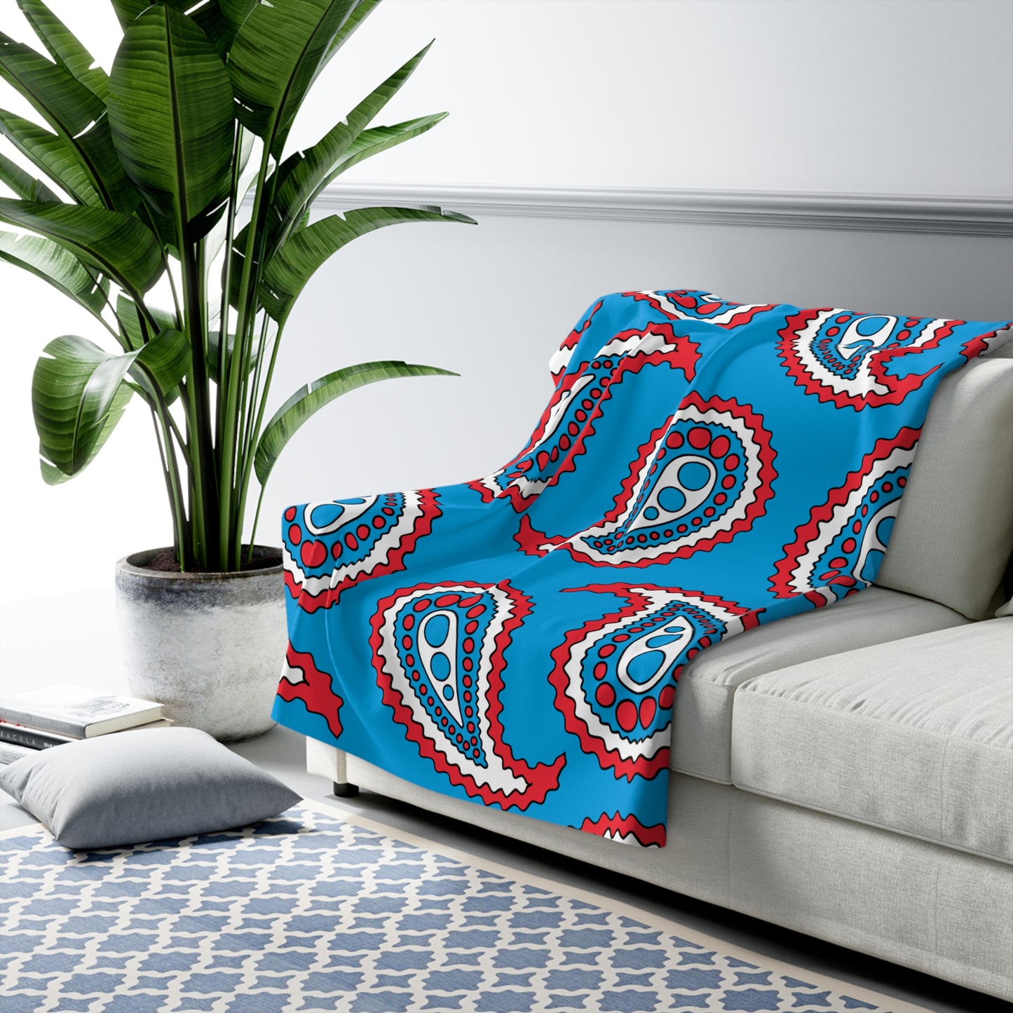 Luxembourg Retro Paisley Blanket Throw