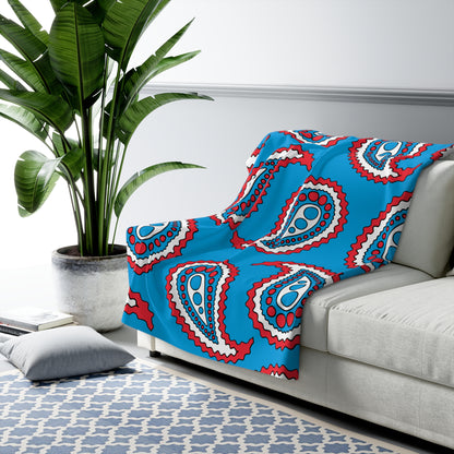 Luxembourg Retro Paisley Blanket Throw