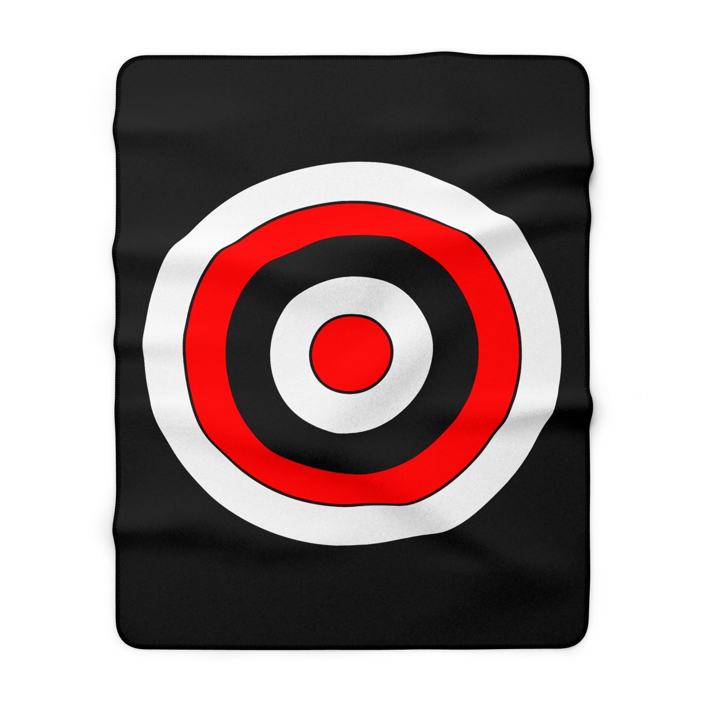 Black, White, Red Retro Target Blanket Throw