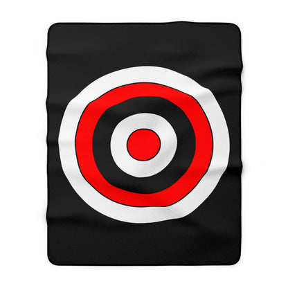 Black, White, Red Retro Target Blanket Throw