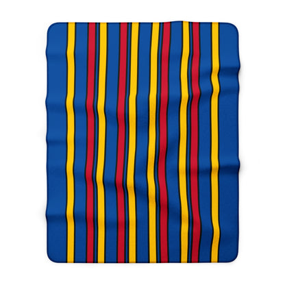 Aland Islands Retro Stripes Blanket Throw