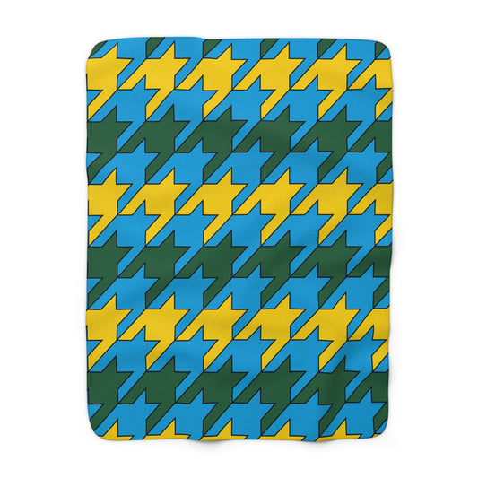 Rwanda Retro Houndstooth Blanket Throw