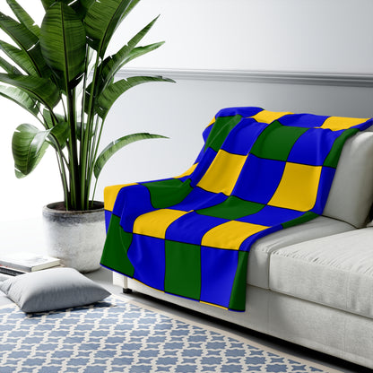 Solomon Islands Retro Check Blanket Throw