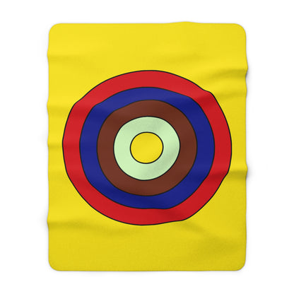 Ecuador Retro Target Blanket Throw