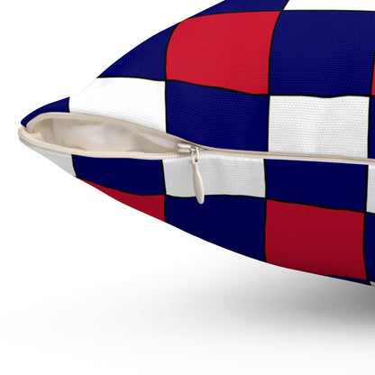 South Georgia And The South Sandwich Islands Retro Check Cushion Pillow