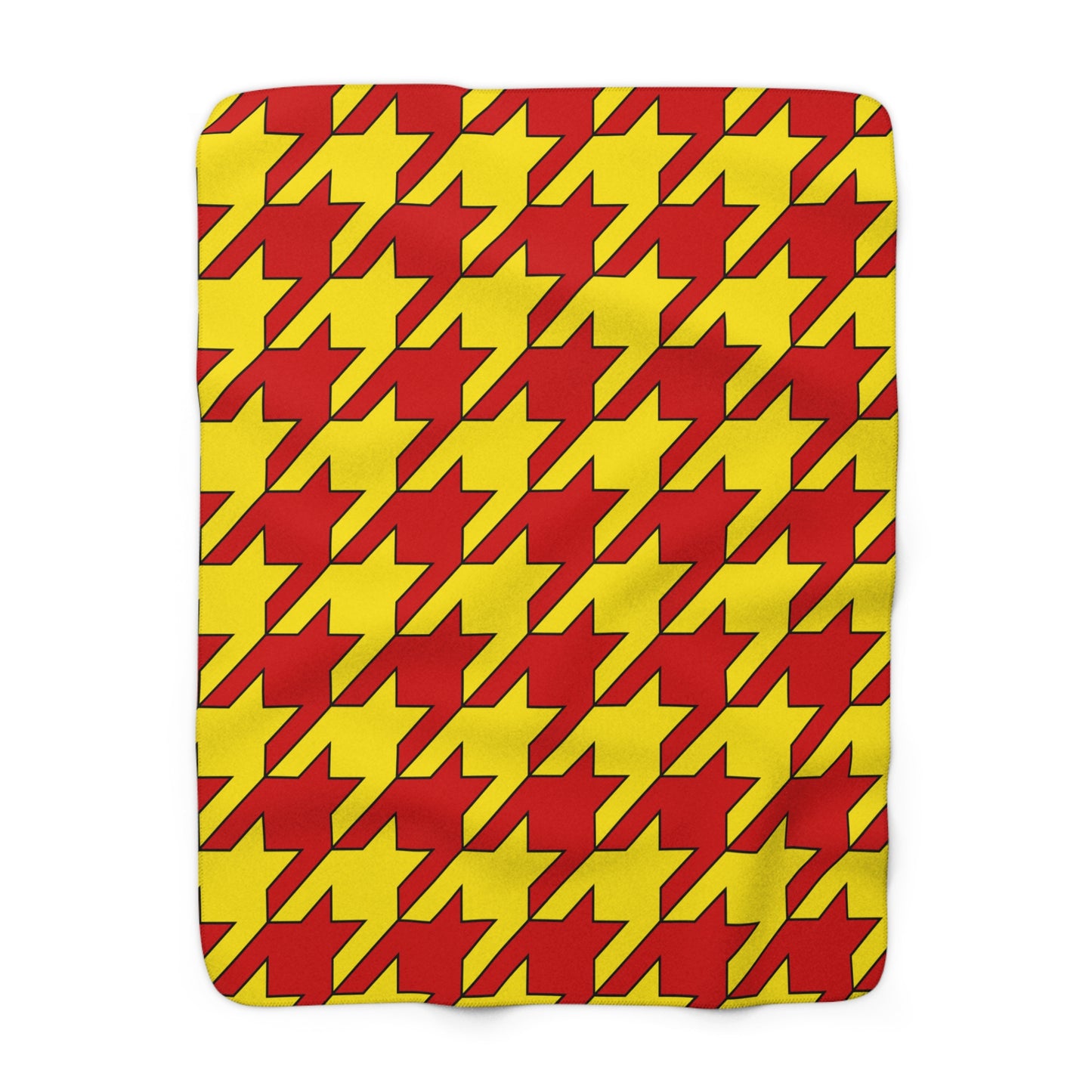 North Macedonia Retro Houndstooth Blanket Throw