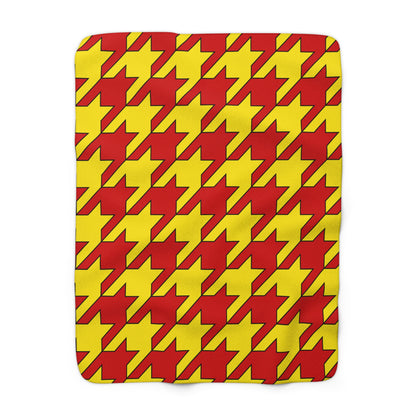 North Macedonia Retro Houndstooth Blanket Throw