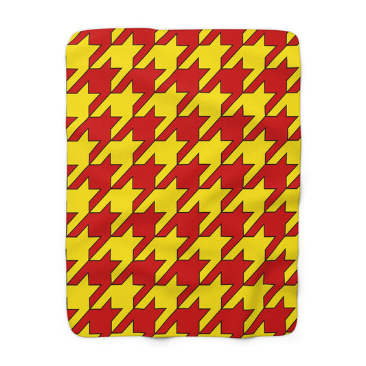 North Macedonia Retro Houndstooth Blanket Throw