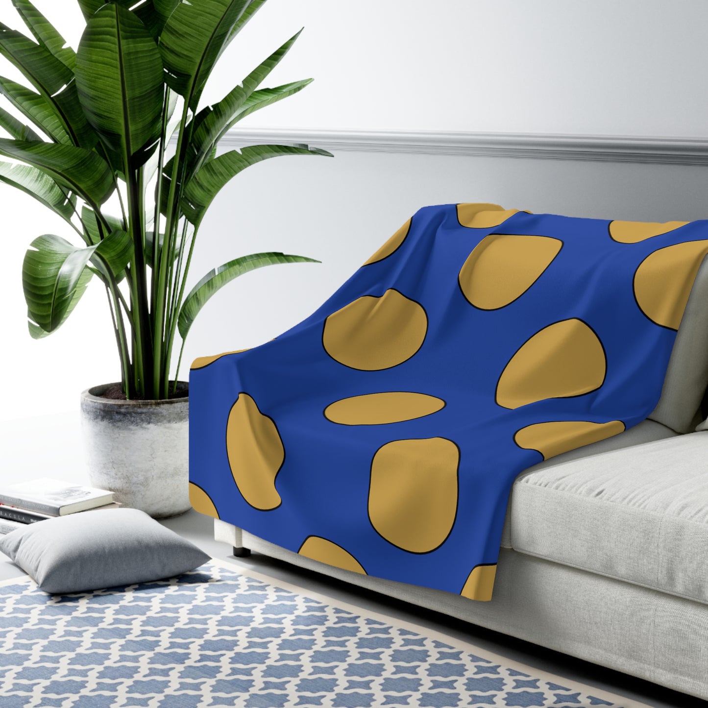 Kosovo Retro Polka Dots Blanket Throw