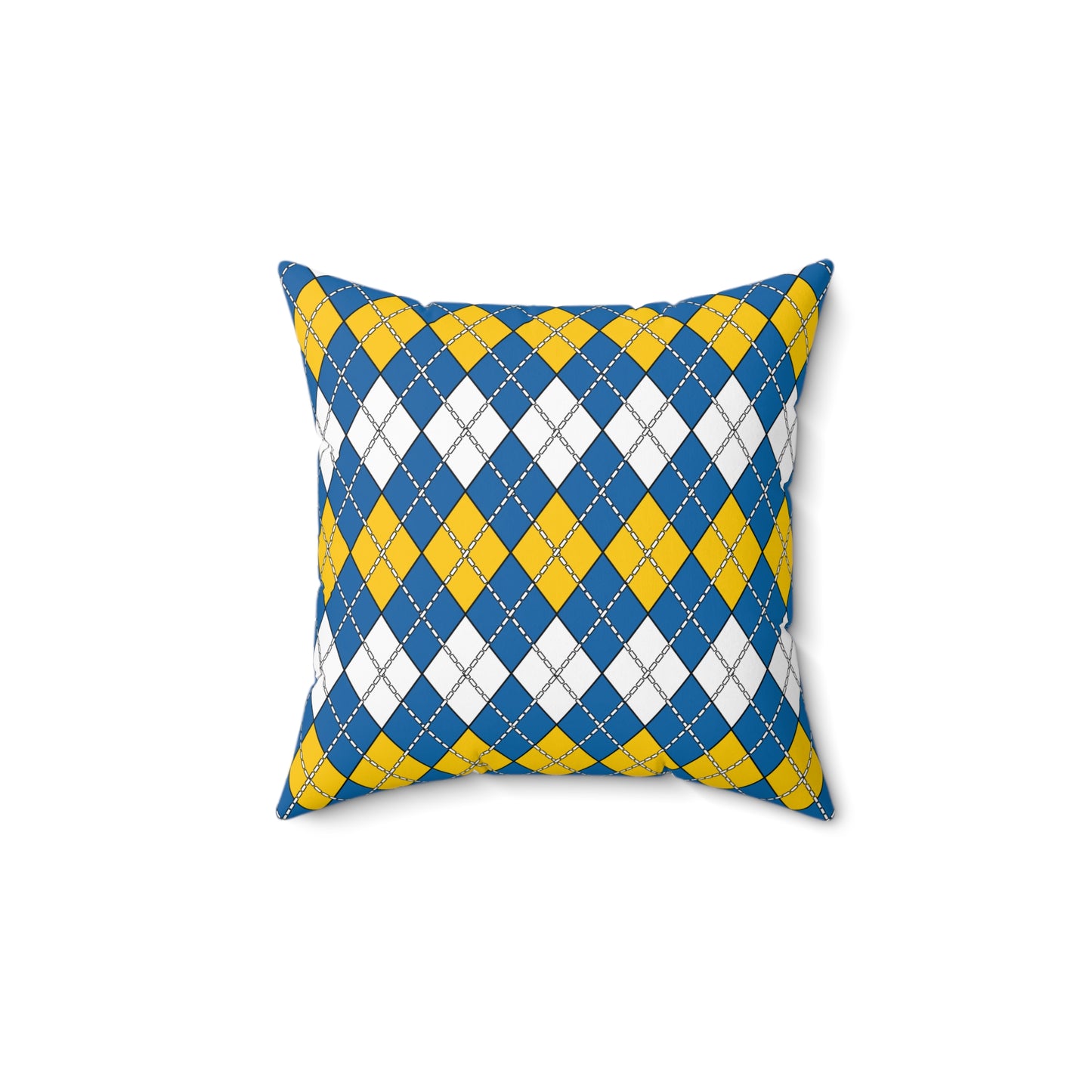 Canary Islands Retro Argyle Cushion Pillow