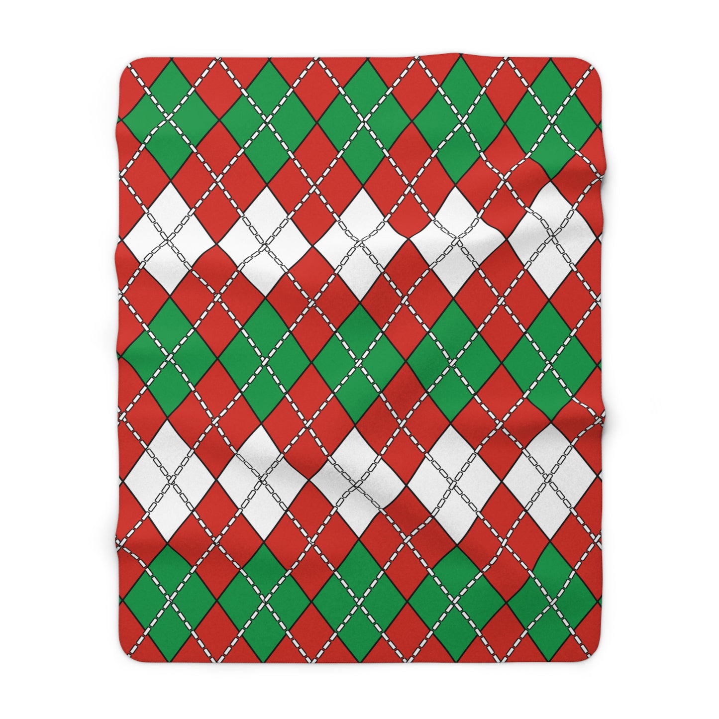 Pais Vasco Retro Argyle Blanket Throw