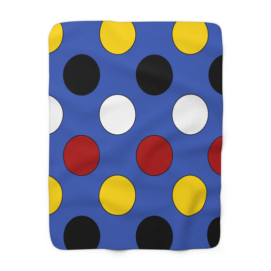 Eswatini Retro Polka Dots Blanket Throw