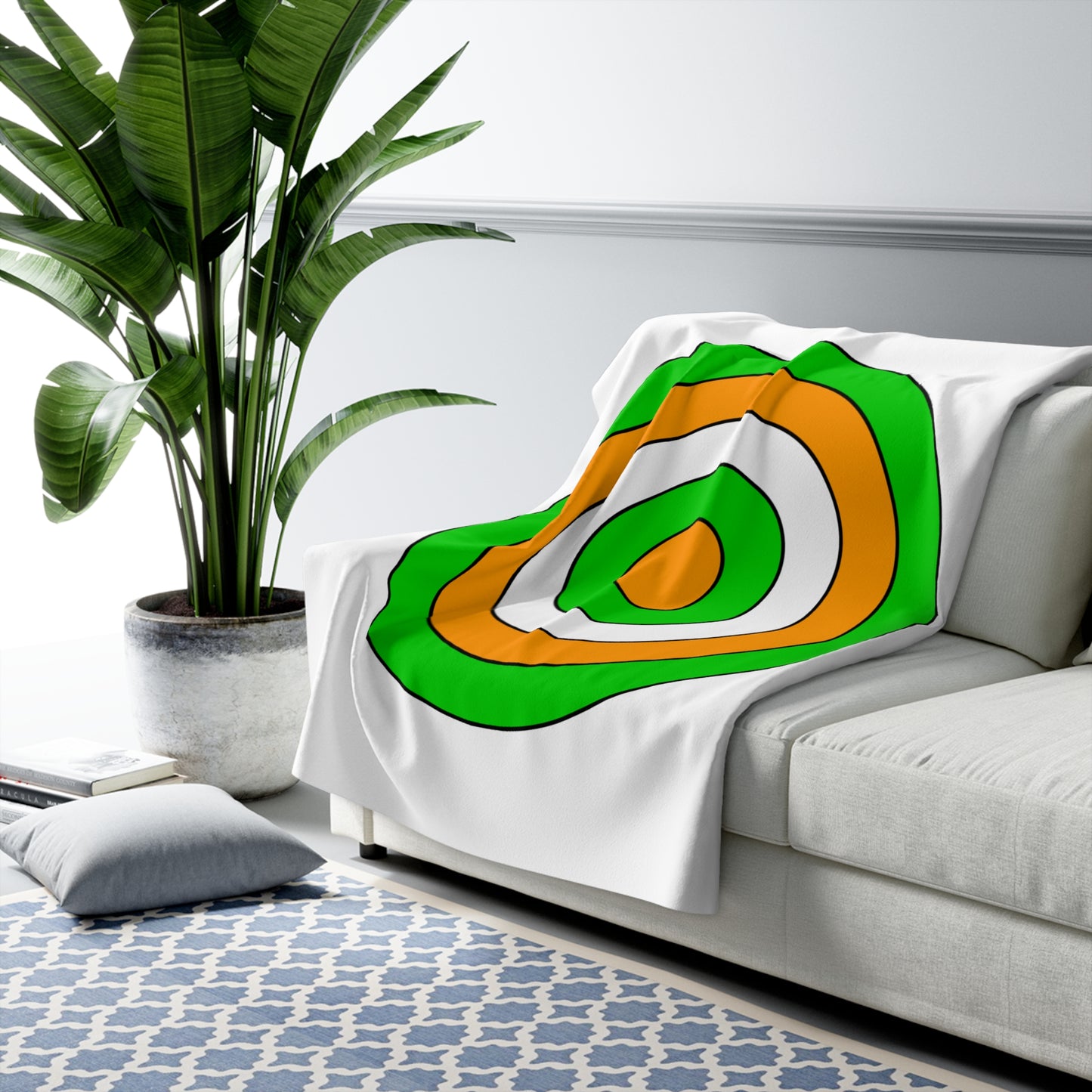 Cote Divoire Retro Target Blanket Throw