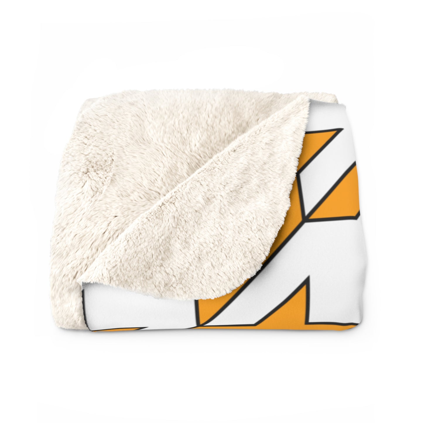 Orange, White Retro Houndstooth Blanket Throw