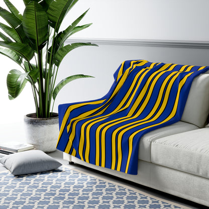 European Union Retro Stripes Blanket Throw