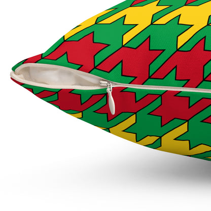 Guinea Bissau Retro Houndstooth Cushion Pillow