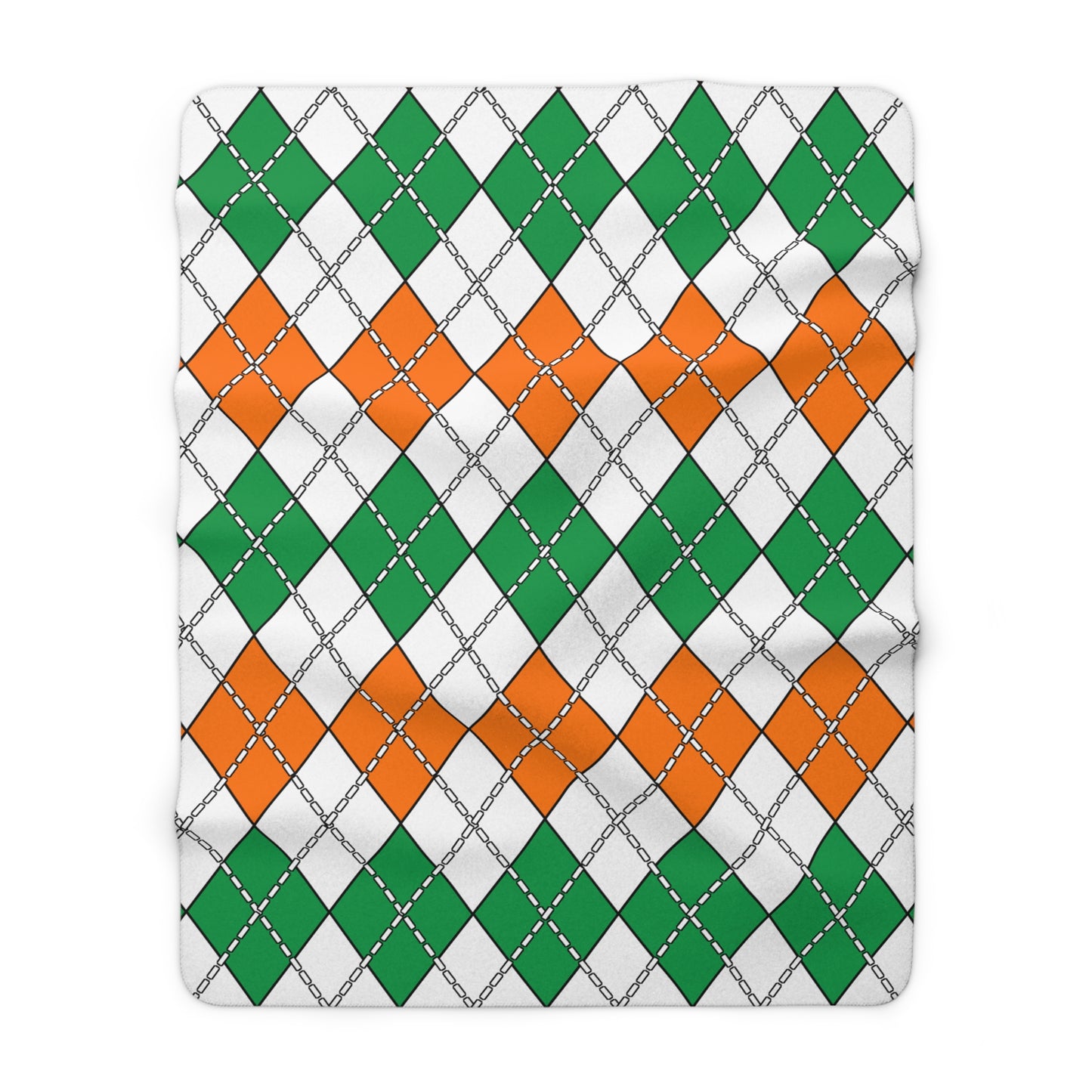Ireland Retro Argyle Blanket Throw