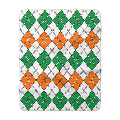 Ireland Retro Argyle Blanket Throw