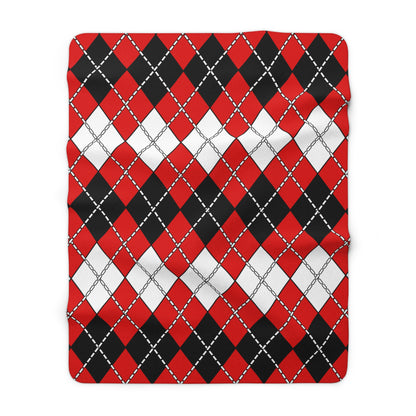 Trinidad And Tobago Retro Argyle Blanket Throw