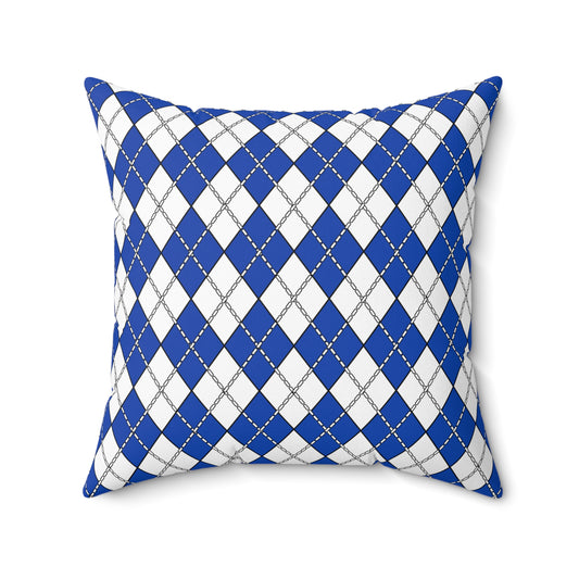 El Salvador Retro Argyle Cushion Pillow