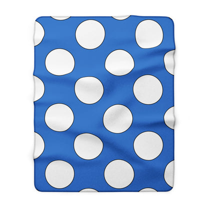 Antarctica Retro Polka Dots Blanket Throw