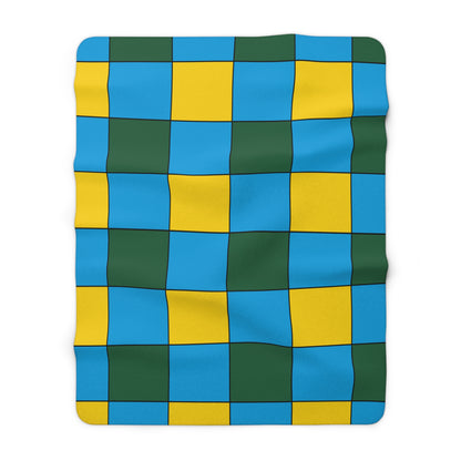Rwanda Retro Check Blanket Throw