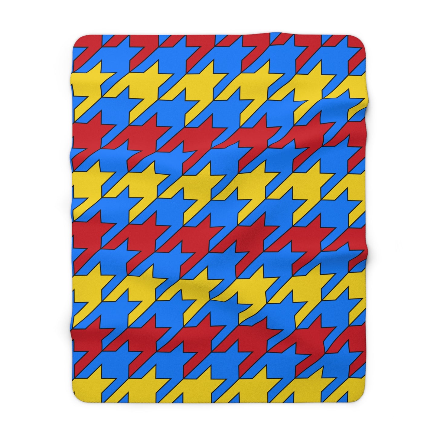 Democratic Republic of the Congo Retro Houndstooth Blanket Throw