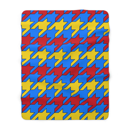 Democratic Republic of the Congo Retro Houndstooth Blanket Throw
