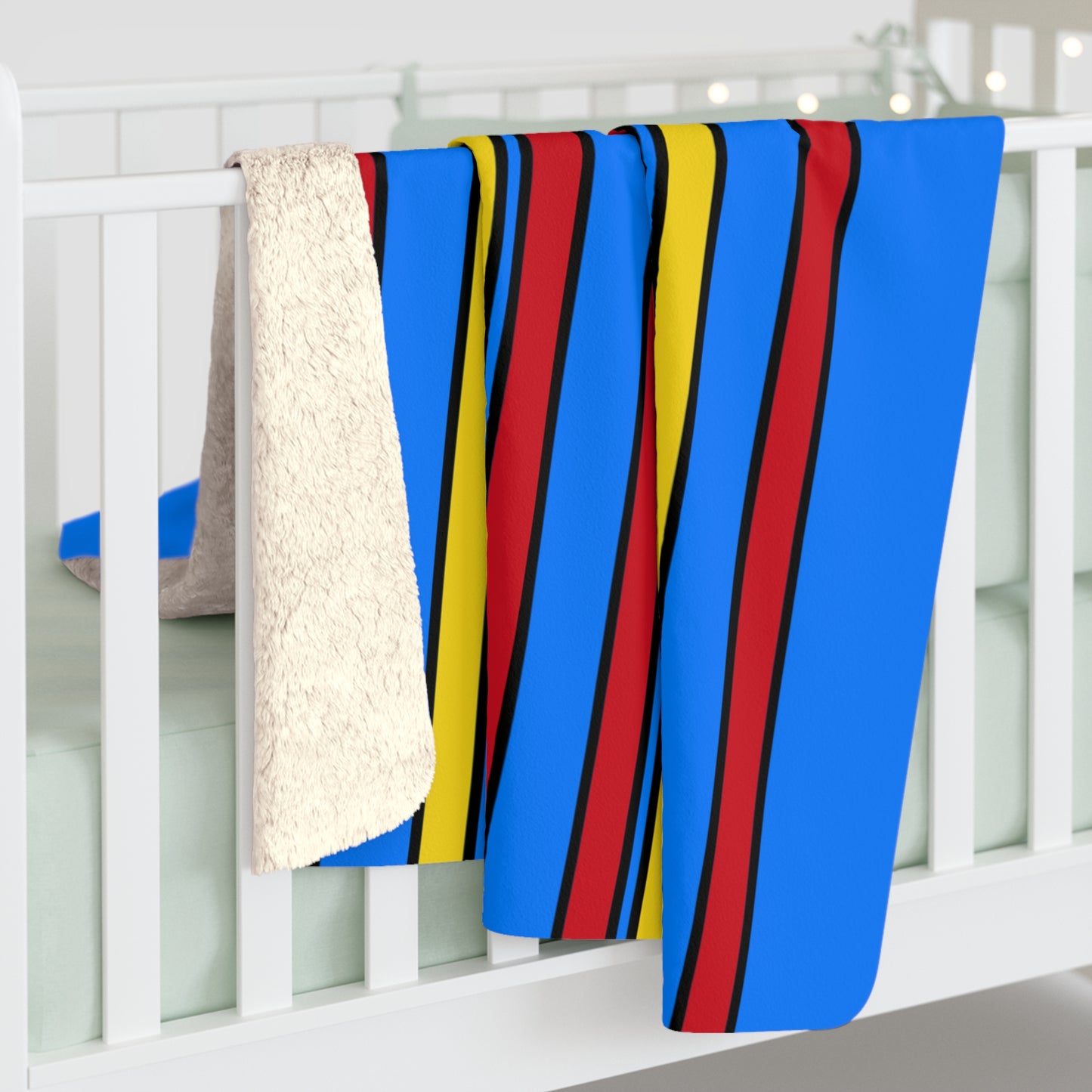 Democratic Republic of the Congo Retro Stripes Blanket Throw