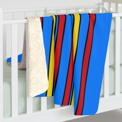Democratic Republic of the Congo Retro Stripes Blanket Throw