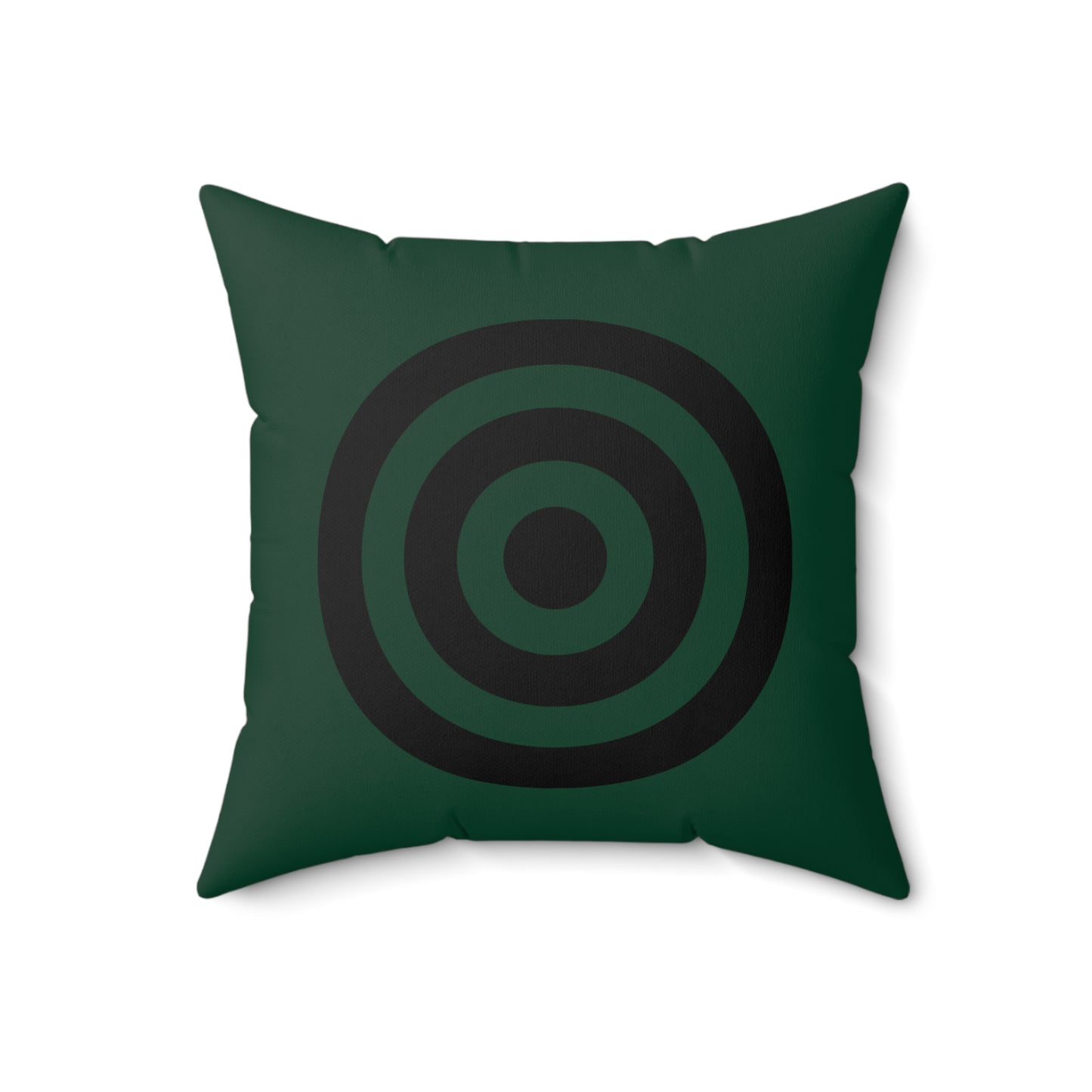 Dark Green, Black Retro Target Cushion Pillow