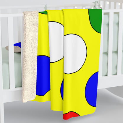 Central African Republic Retro Polka Dots Blanket Throw