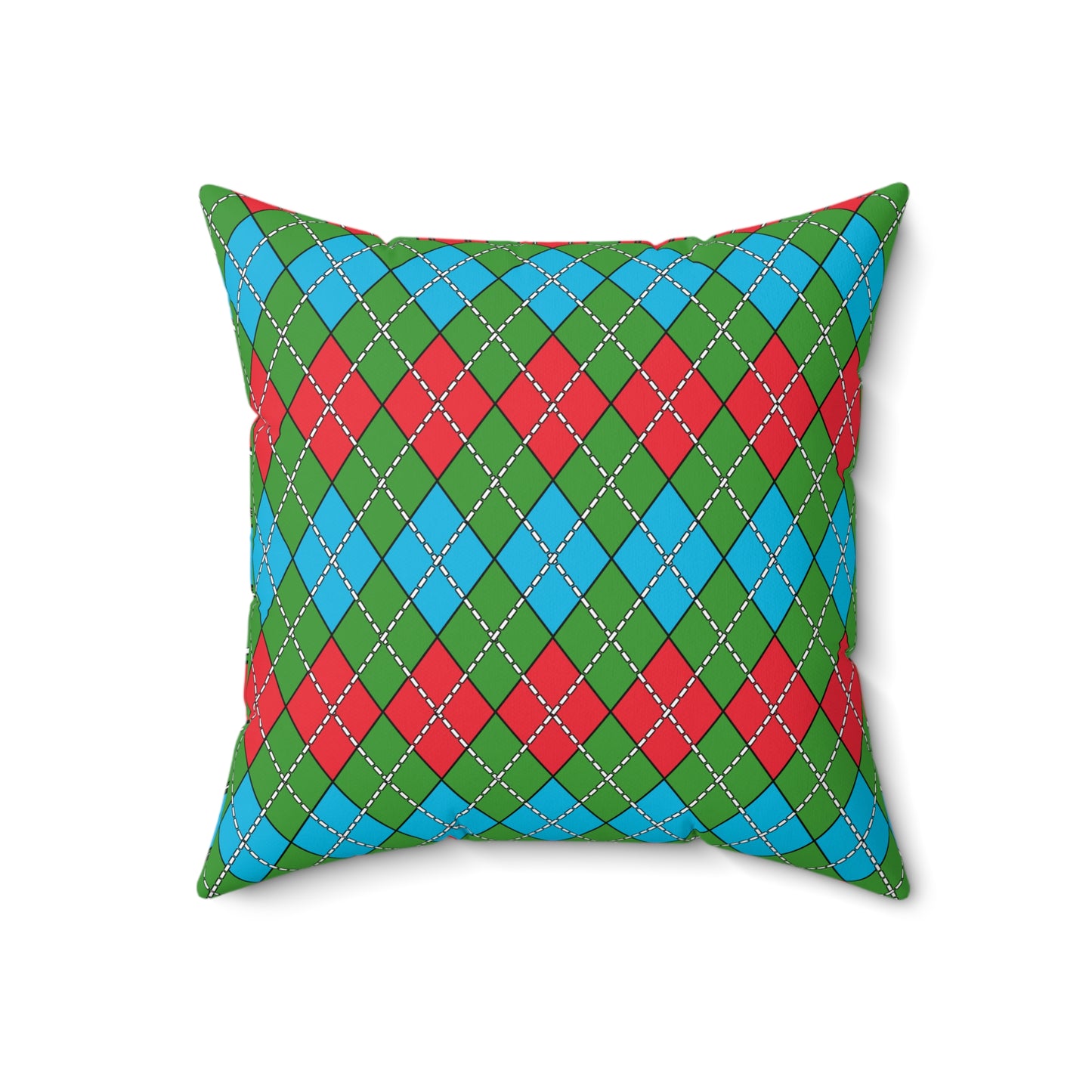 Azerbaijan Retro Argyle Cushion Pillow