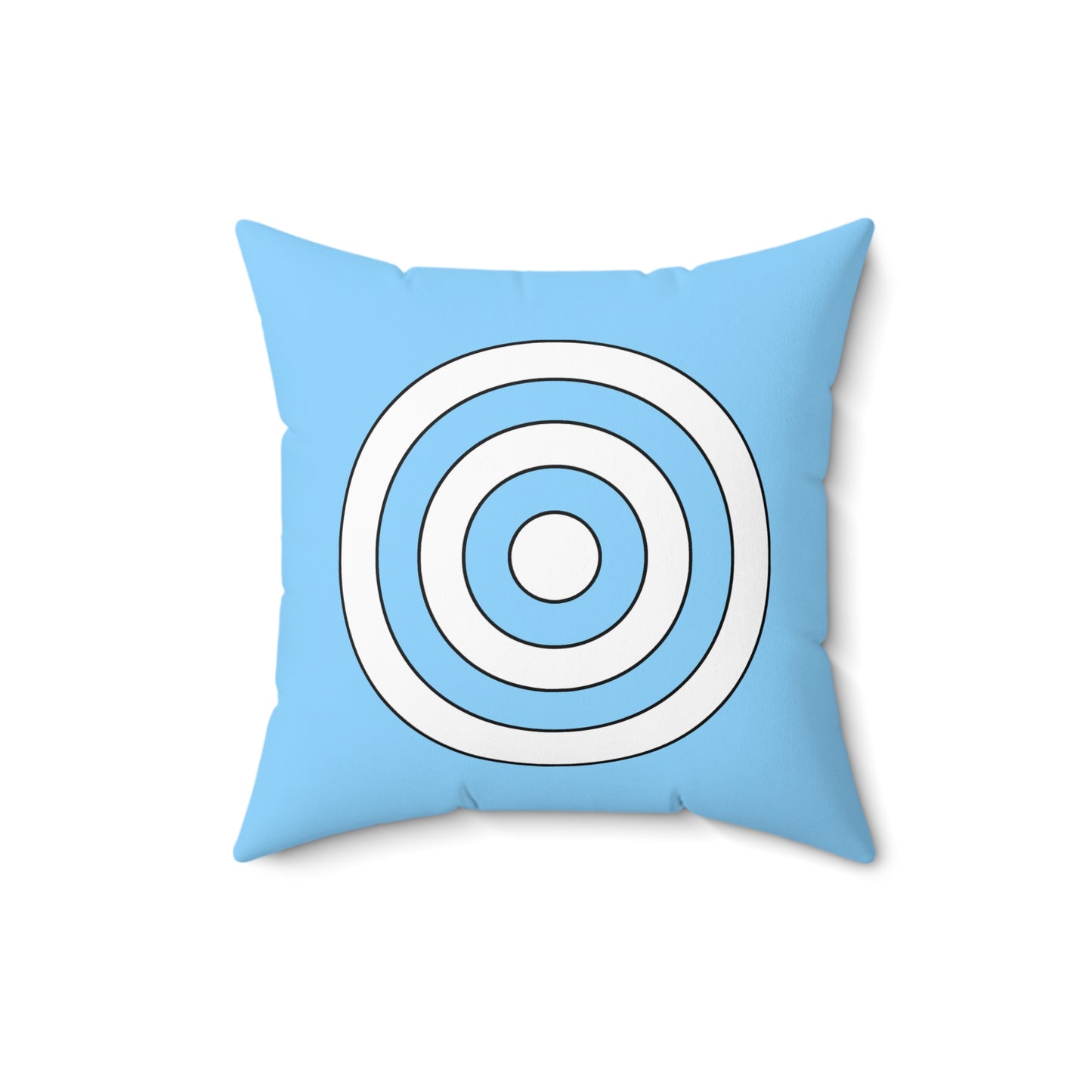 Light Blue, White Retro Target Cushion Pillow