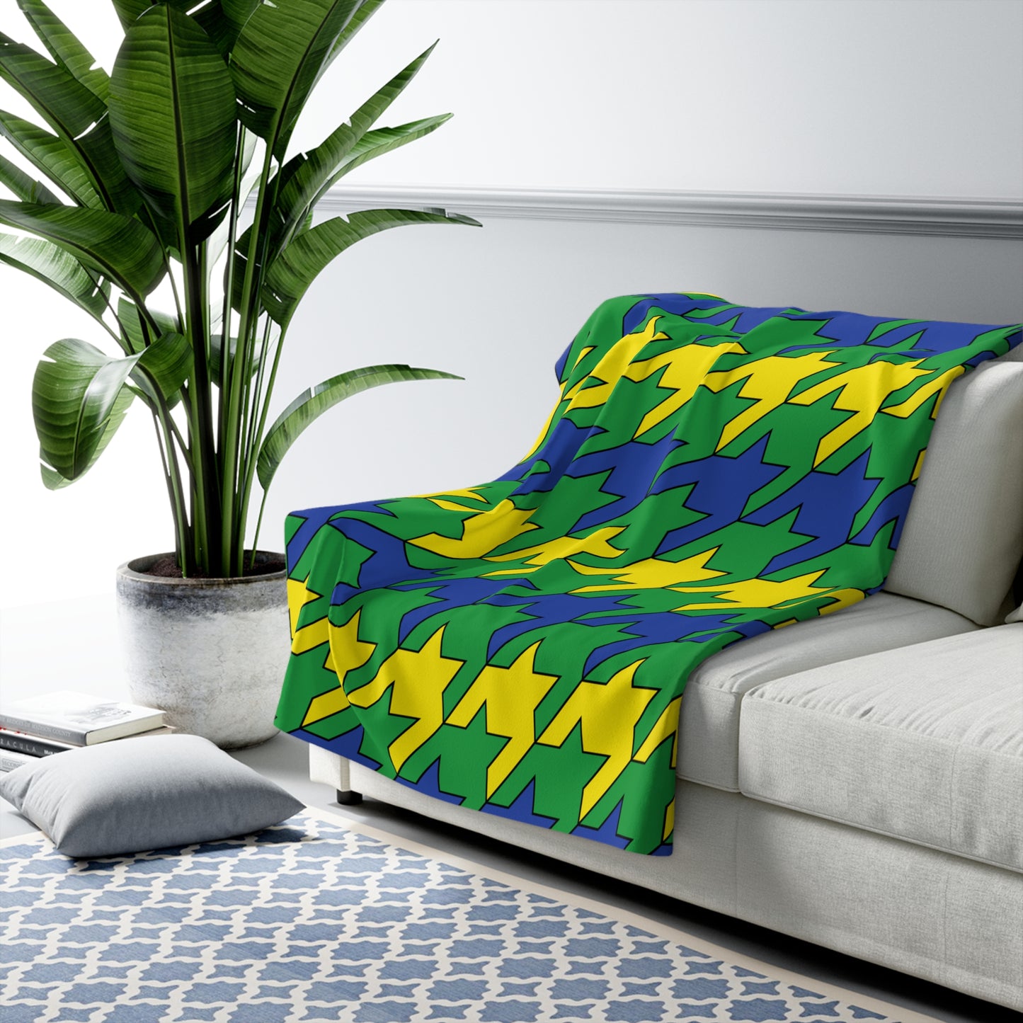 Brazil Retro Houndstooth Blanket Throw