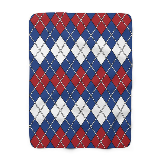 Netherlands Retro Argyle Blanket Throw