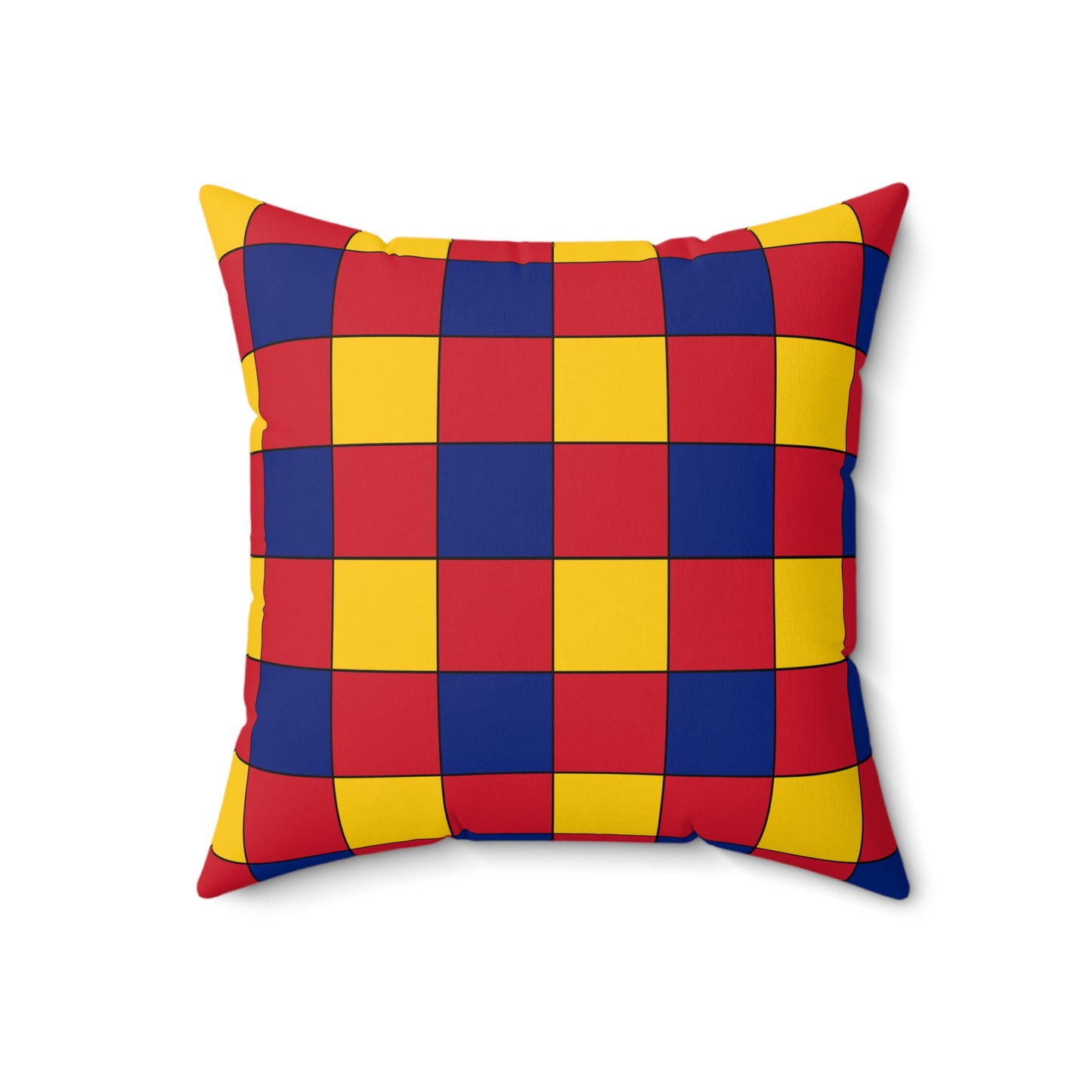 Venezuela Retro Check Cushion Pillow