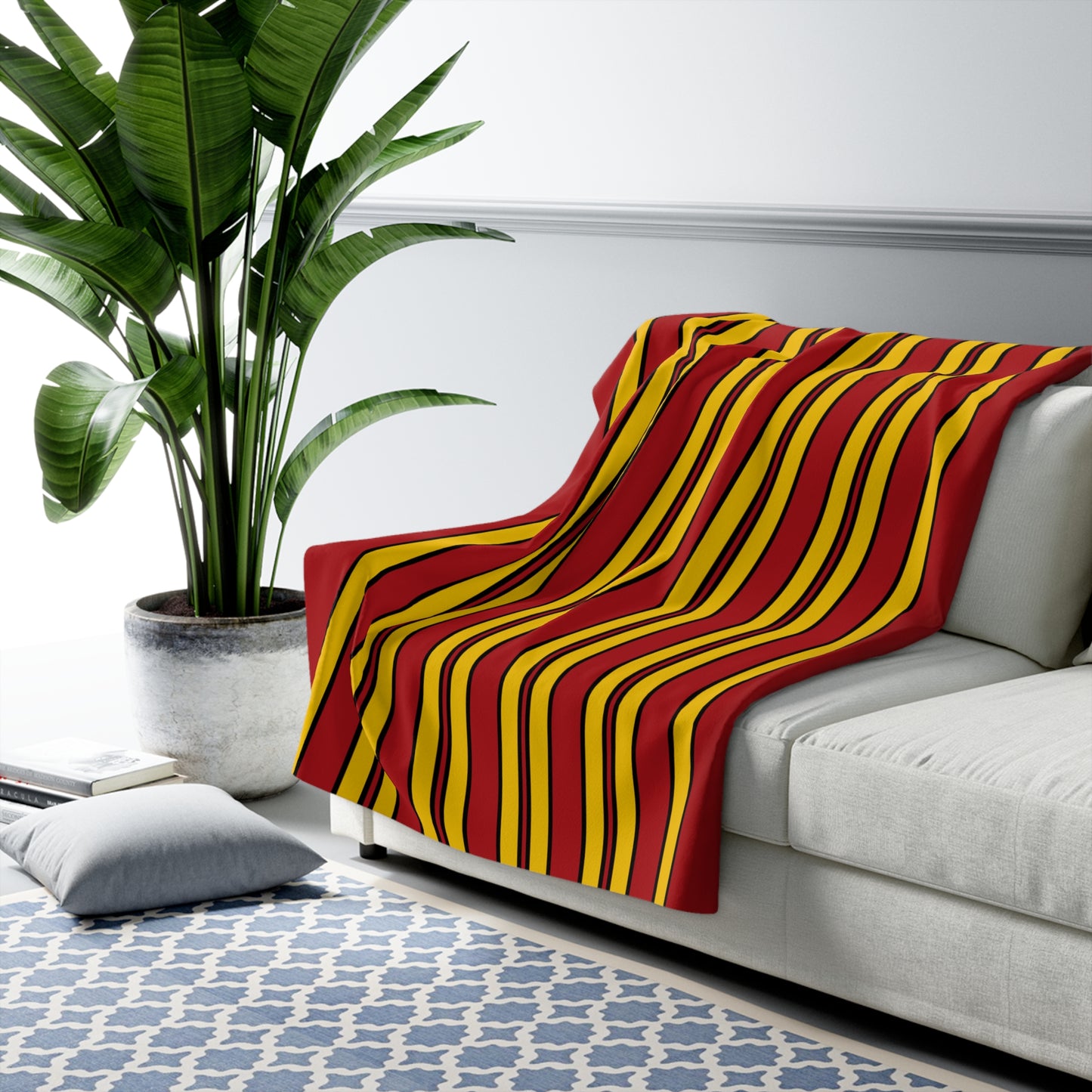 Spain Retro Stripes Blanket Throw