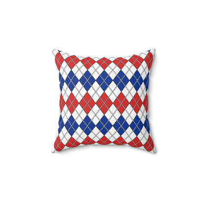 Faroe Islands Retro Argyle Cushion Pillow