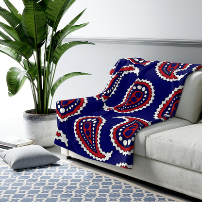 American Samoa Retro Paisley Blanket Throw