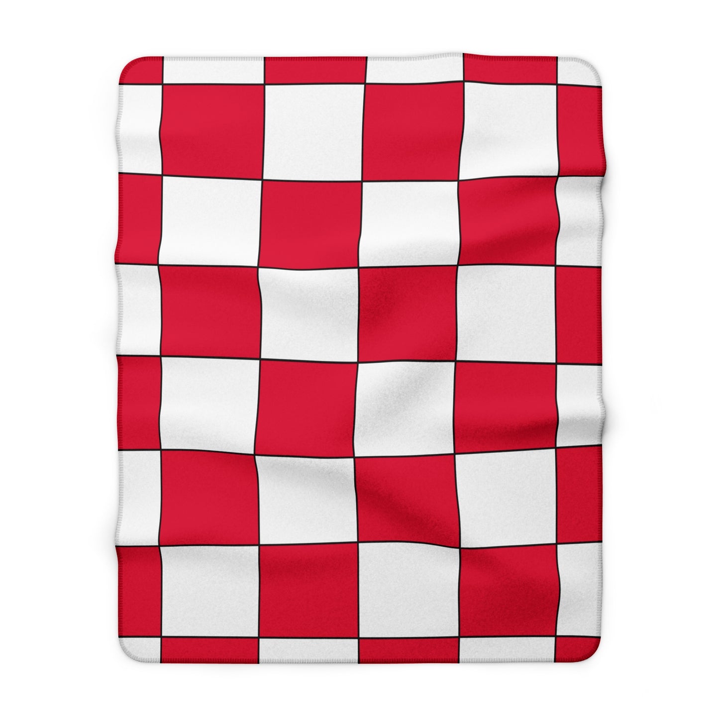 Poland Retro Check Blanket Throw